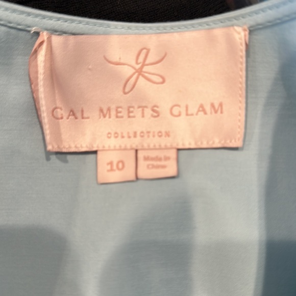 GAL MEETS GLAM 🌸 Addison Tie Wrap Dress in Sea Breeze size 10 - Picture 4 of 7